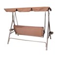 thumbnail image 2 of GOLDSUN 3 Person Swing Hammock with Tray, Removable Cushion & Canopy, Coffee, 2 of 8