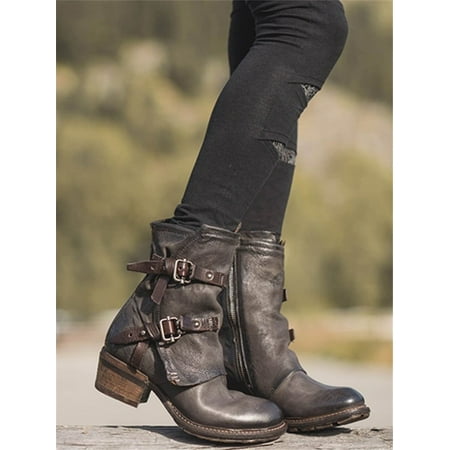 Women Oxford Zipper Ankle Boots Martin Boots