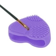 thumbnail image 5 of Unique Bargains 1 Pc Heart Shape Makeup Brush Cleaner Purple, 5 of 6