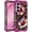 Purple Flower, variant on CASEFIV for Samsung Galaxy S26 Case,Glow in The Dark,Shockproof Protection Hard PC Soft Flexible TPU Bumper Drop Protective Protective Phone Cover Case,Purple Pink Flower