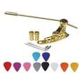 thumbnail image 2 of lionlar Electric Guitar Bridge Stop Bar Easy Installation for Music Instrument Parts Gold, 2 of 9