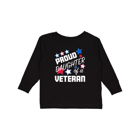 Inktastic Proud Daughter of a Veteran Veterans Day Girls Long Sleeve Toddler T-Shirt