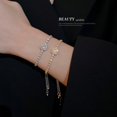 thumbnail image 2 of Pulsera ajustable de circonita cuadrada, pulsera de lujo ligera y sencilla para mujer, pulsera de personalidad con temperamento de alto sentido, 2 of 6