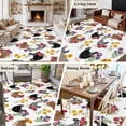 thumbnail image 5 of Large Area Rugs for Living Room Bedroom, Farmhouse Rooster 8'x10' Rug Washable Carpet Runner Indoor Outdoor, Country Watercolor Flowers Wood Grain Non Slip Floor Mats Rug for Kitchen, Patio, 5 of 8