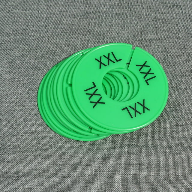 GOOHOCHY Lot de 10 Marqueurs de Taille pour Cintres Ronds en Plastique Verts pour Garde-Robe d'Enfants
