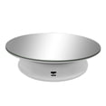 thumbnail image 1 of LOVIVER Support d'Affichage Rotatif 8 Pouces Alimenté par USB Plateau Tournant 2 Vitesses Modèle Jouet Affichage Blanc Miroir Blanc, 1 of 8