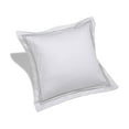 thumbnail image 3 of Melange Home 600 Thread Count Cotton 2 Stripe Embroidered Sham Cover Set White, 3 of 5