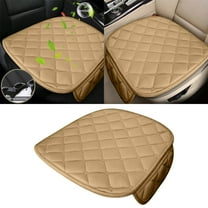 weibbin Car Front Seat Cushion, Soft Warm Faux Rabbit Fur Winter Auto Seat Cover, Fluffy Plush Vehicle Seat Protector Pad with Non-Slip Backing, Car Accessories for Home and Office Chair