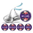 thumbnail image 1 of Darling Souvenir Rustic Wood Wedding Theme Stickers Labels 190 Pcs Party Favor-Purple, 1 of 2