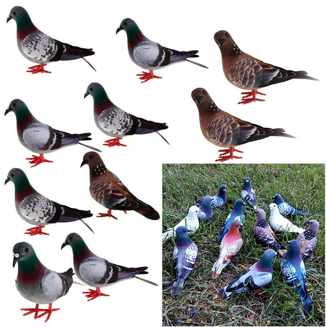 Pájaros Realistas Estatuillas Y Estatuas - Juguete Para , Ornamentos De Decoración De Interiores Libre, Pájaros Realistas Modelo De Jugue DYNWAVEMX Pájaros artesanales con plumas