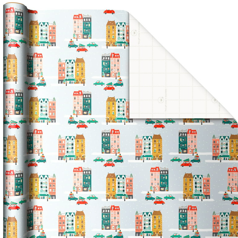 Hallmark Rustic Christmas Wrapping Paper Set - Red and Green - PaperCanyon