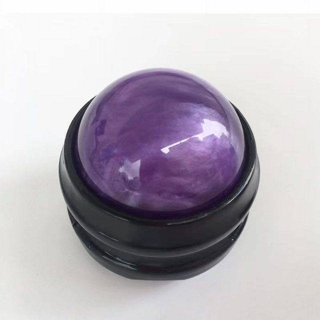 2 Piezas Masajeador de Rodillo de Mano Púrpura Masaje Relajante de Bola Fascial - Masajeador de Bola de Rodillo de Masaje y Herramienta de Terapia para Músculos Doloridos,
