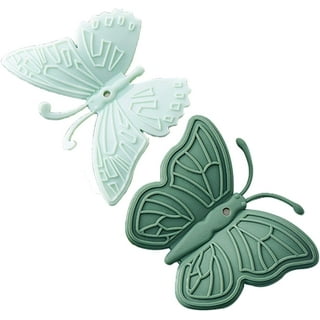 GWONG 2Pcs Pot Holders Anti-scald Magnetic Silicone Multifunctional  Butterfly Shape Fridge Magnets Oven Mitts for Gifts 
