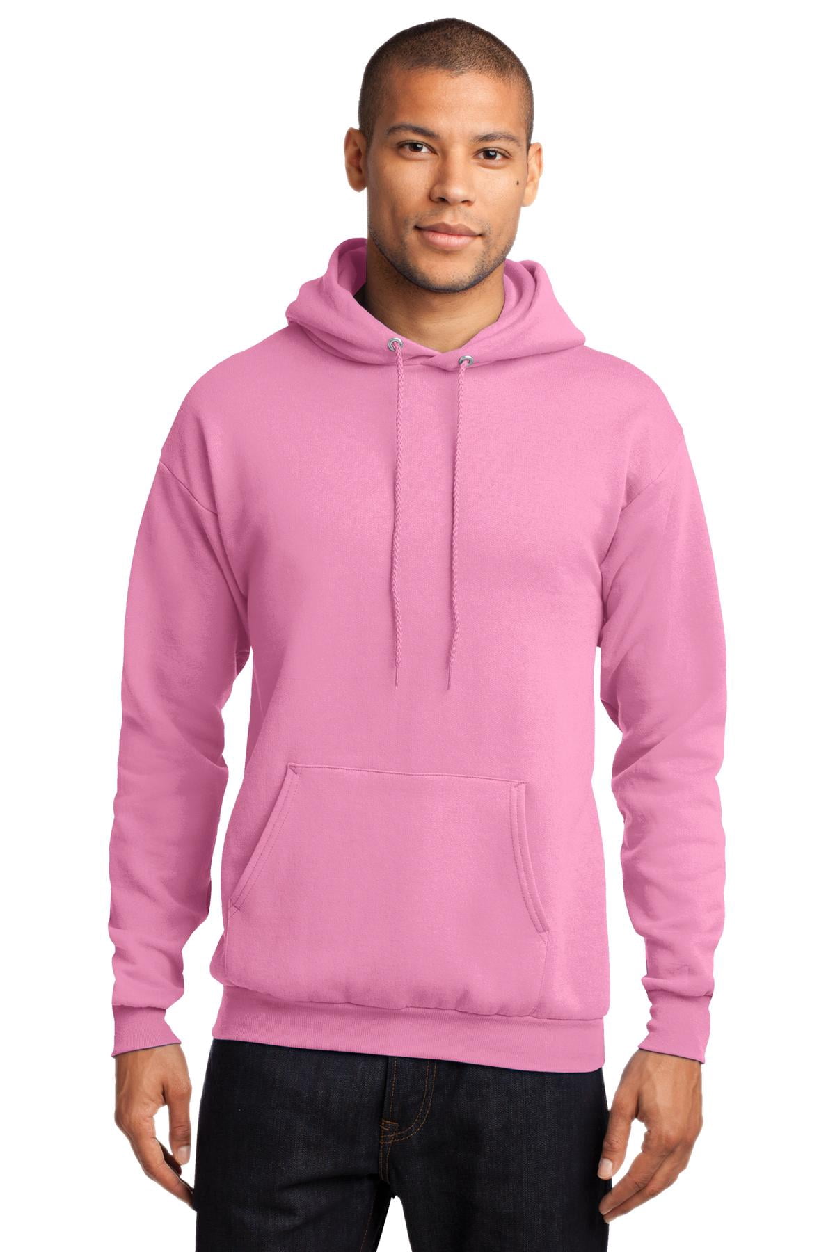 Port & Company Core Fleece Full-Zip Hoodie - Neon Orange, Size M, 50/50 Cotton/Poly, Metal Zipper & Front Pockets - View #9