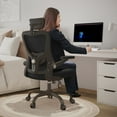 thumbnail image 5 of FLEXISPOT Ergonomic Office Chair, Mesh Computer Desk Chair with 3D Flip-up Armrests, High Back, Adjustable Headrest and Lumbar Support, Black, 5 of 7
