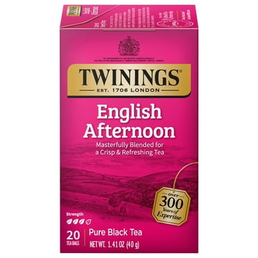 Twinings of London English Afternoon 100% Pure Black Tea Bags, 20 Ct, 1.41 oz
