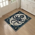 thumbnail image 3 of ODIKA 3'x5' Washable Area Rug Navy Vintage Animals Nautical Octopus Tentacle Sketch Maritime for Hallway, Laundry Room, Non-Slip, Flatweave, Easy Care, 3 of 7