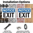 thumbnail image 3 of (2 Pack) Exit OSHA Notice Sign 10 Inch X 7 Inch Indoor / Outdoor Rust-Free Aluminum Metal Signs for Workplace, Workshop, and Construction Site, Made in the USA, 3 of 8