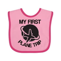 Inktastic My First Plane Trip Airplane Boys or Girls Baby Bib