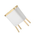 thumbnail image 1 of Cateissary Cesto de basura moderno y estrecho para cocina - Bote de basura fácil de usar con botón elegante Suministros de limpieza para el hogar Oro blanco (15L33.2*19.6*48.5cm, 1 of 6
