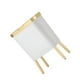 thumbnail image 2 of Advancent Bote de basura de plástico eficiente y duradero para cocina - Cubo de basura de dormitorio delgado fácil de liviano Suministros de limpieza para el hogar Oro blanco (15L33.2*19.6*48.5cm, 2 of 6