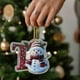 thumbnail image 2 of Adornos navideños con letras 2025, colgante de ciervo navideño, decoración de madera para mesa, adornos personalizados, 2 of 4