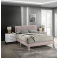 thumbnail image 2 of Queen Size Metal Platform Bed Frame Low-profile Unobtrusive Legs Pink for Bedroom, 2 of 7