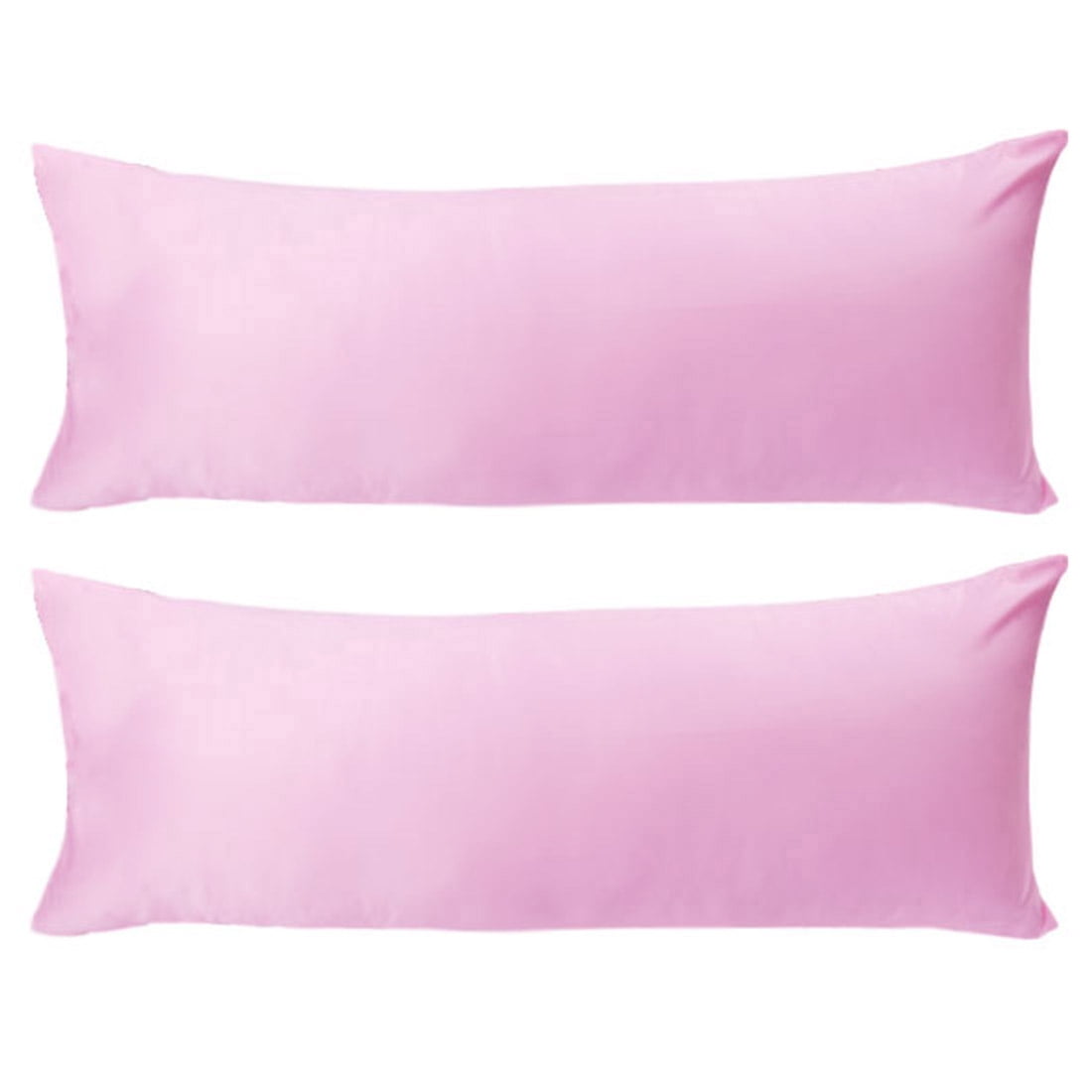 2 Pack Satin Light Pink Body Pillow Cover 20x60inch Long Pillowcases