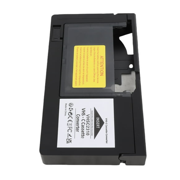 Cassette Converter, Battery Powered Camcorder Tape Adapter ABS for VHSC Tapes