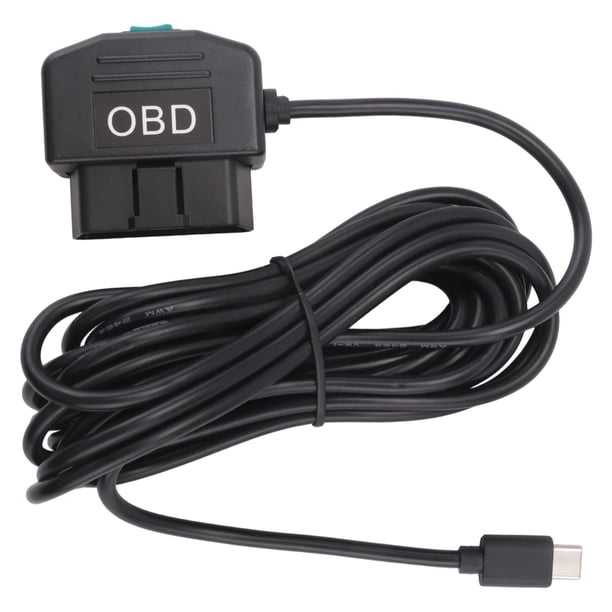 Kit de Cableado OBD para CáMara Tablero, USB Tipo C Tablero con Cable AlimentacióN 12-24 V una 5 V/3 A