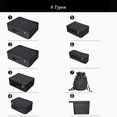 thumbnail image 3 of Organizador de maletas Bolsas de ropa de viaje 8 juegos / 7 colores Organizadores de equipaje de viaje incluidos Bolsa impermeable para guardar zapatos Cómoda bolsa de compresión para viajeros, negro, 3 of 6