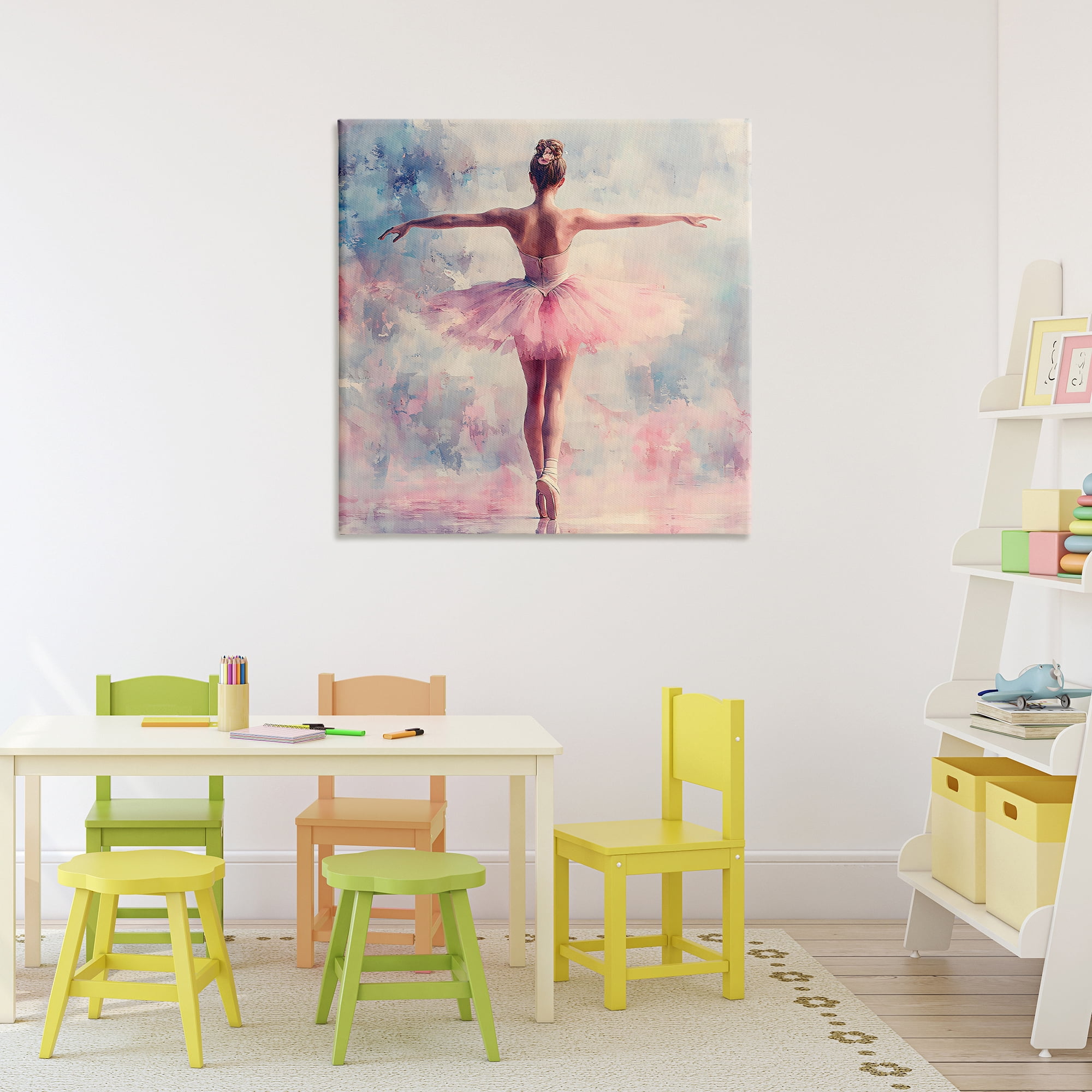 Stupell Industries Elegant Ballet Dancer in Motion Canvas Wall Art, design by Creative Studio