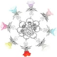 Angle Eye Rings GETAJGHSD Assorted Color Angel Keyrings Zinc Alloy Plastic Creative Key ...