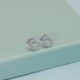 thumbnail image 5 of LeCalla 925 Sterling Silver Earrings for Women | Open Heart Cubic Zirconia Stud Earrings, 5 of 7