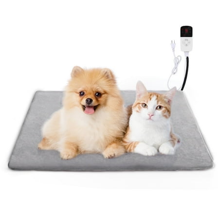 ZALALOVA Pet Heating Pad for Dogs,24x18 Inch Cat Heating Pad Indoor Electric with Timer, 9 Level Temperature Dog Heating Pad Waterproof Heated Dog Pad Mat