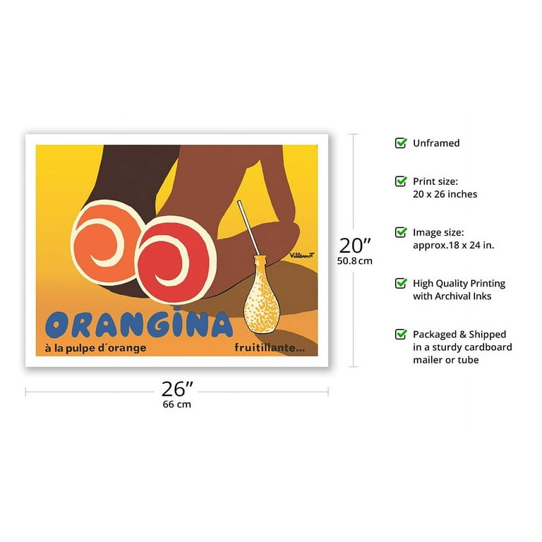 Orangina Soda with Orange Pulp (á La Pulpe d'Orange