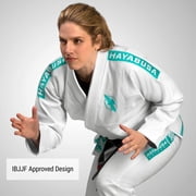 Hayabusa Lightweight Jiu Jitsu Gi - White/Teal, A4