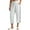 White, variant on Tnhcen Women's Solid Color Cropped Pants Side Contrast Stripe Drawstring Waist Casual Capris Pants with Pockets Pre-Shrunk Cotton-Linen Like Fabric S-2XL