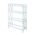 thumbnail image 1 of Convenience Concepts 135044GLCRO Town Square Chrome Bibliothèque à 4 Niveaux, Verre Clair, 1 of 2