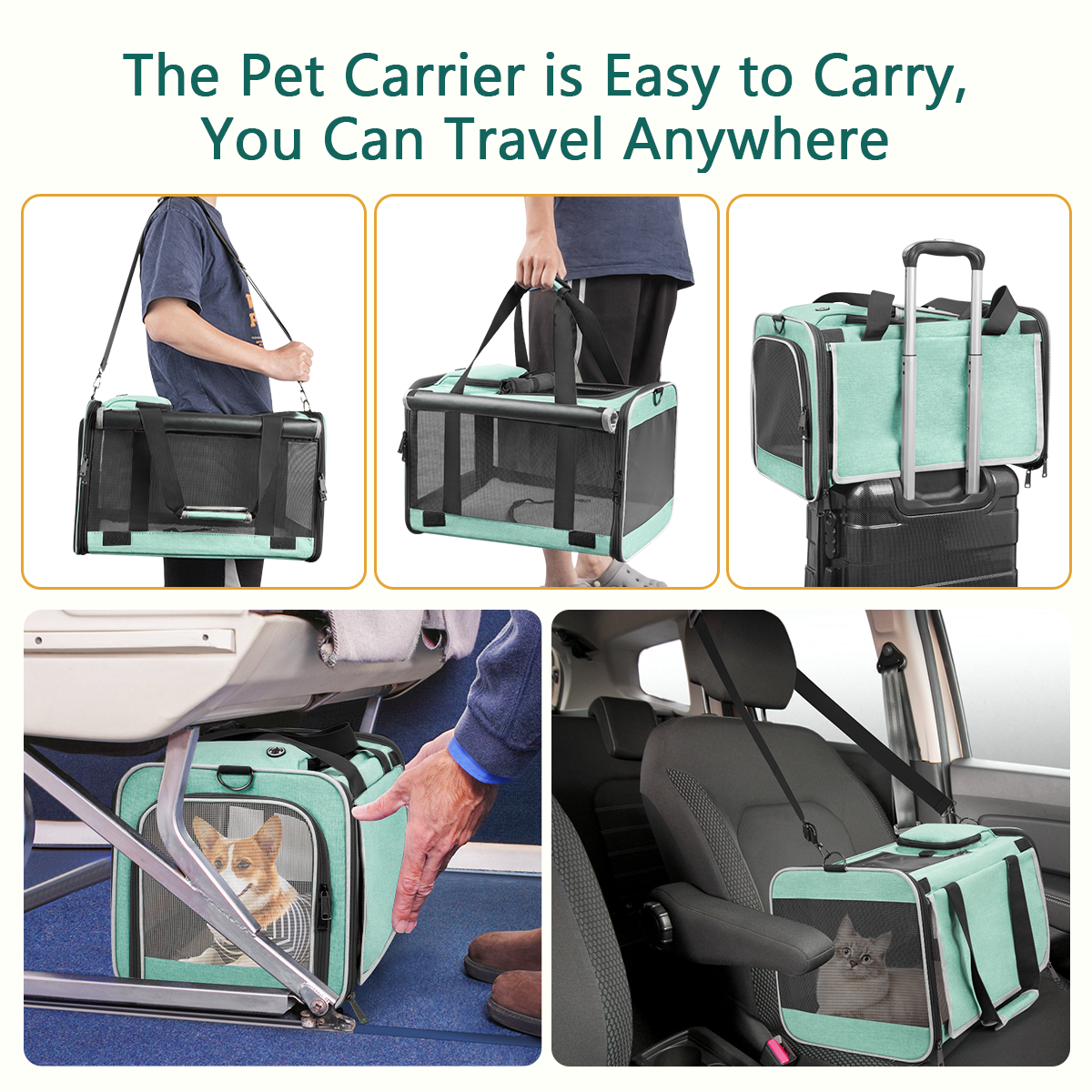 Cshidworld Soft-Sided Cat Carrier for Large Cats, 25 lb photo 6