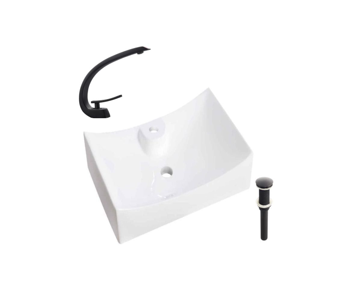 DROP Bath and Kitchen DR091482 Bathroom Vessel Sink Set