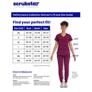 Scrubstar Performance Women’s Antimicrobial Drawstring Cargo Straight Leg Scrub Pant, Sizes XS–3XL