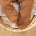 thumbnail image 6 of JUMEYU Baby Romper Newborn Baby Boy Fall Winter Clothes Long Sleeve Romper Jumpsuit Cute Infant One Piece Outfit 0 3 6 9 12 18 24 Months (Brown,3-6 Months), 6 of 9