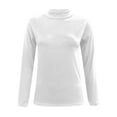 thumbnail image 4 of EDFBUYKRS Tops for Women Casual Long Sleeves T Shirts Comfy V Neck Tunic Blouses Khaki Loose Fit Lady Tops Size M, 4 of 5
