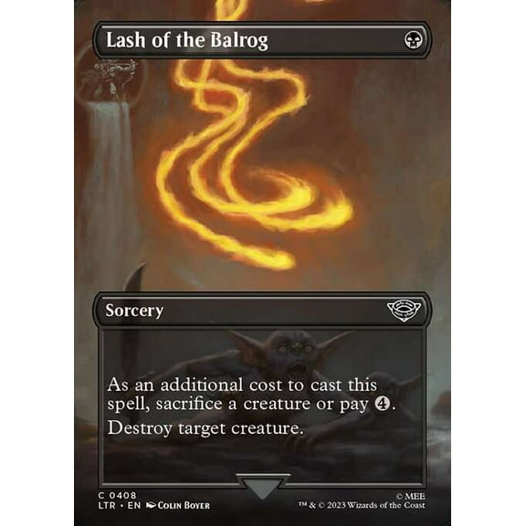 MtG Tales of Middle-Earth Common Lash of the Balrog (Scene Card) #408