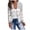 Gray, variant on asdoklhq Cardigans for Women Plus Sizes,Women Plus Size Casual Stripes Long Sleeves Cardigan Sweater Blouse Tops