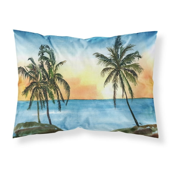 Carolines Treasures 8551PILLOWCASE Palm Tree Fabric Standard Pillowcase Standard multicolor