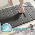 thumbnail image 3 of FOINWER Bathroom Mat Set 3 Pcs Memory Foam Absorbent & Non-Slip Dark Gray 44.1 "x24"+ 31.5 "x19.8", 3 of 8