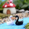 thumbnail image 3 of SPRING PARK 2Pcs Mini Lifelike Swan Garden Landscape Ornament Miniature Figurine DIY Craft Decor, 3 of 6