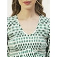 thumbnail image 4 of Moomaya Womens Smocked Printed Top, Womens Elbow Sleeve Tops For Summer, 4 of 8